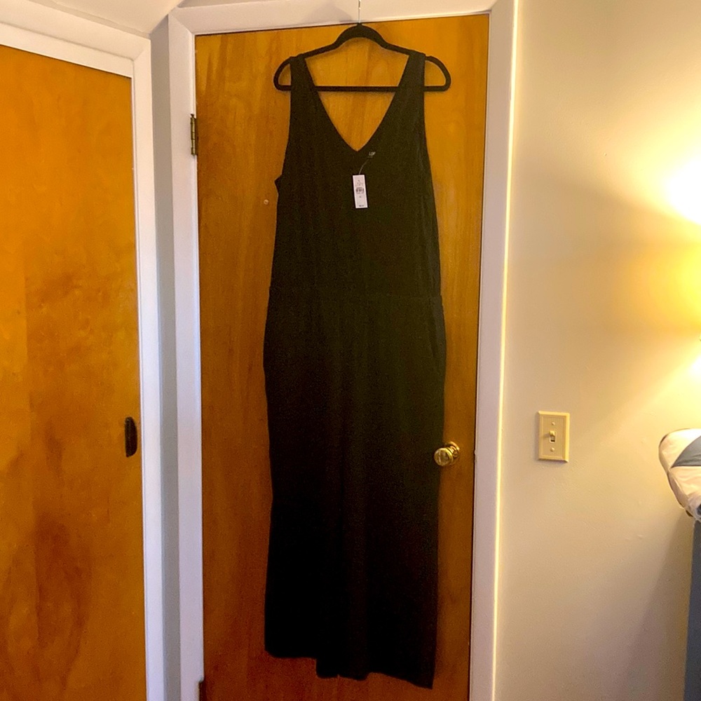 NWT LOFT black wide leg jumpsuit
